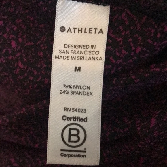 Athleta Purple and Black Speckle Leggings Size Medium - Picture 6 of 6